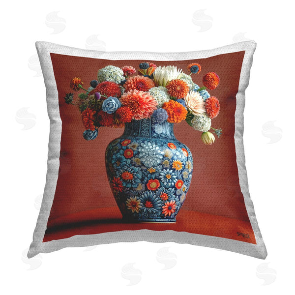 Stupell Industries Roozbeh Bahramali | Adorn Dahlia Bouquet Printed Throw Pillow