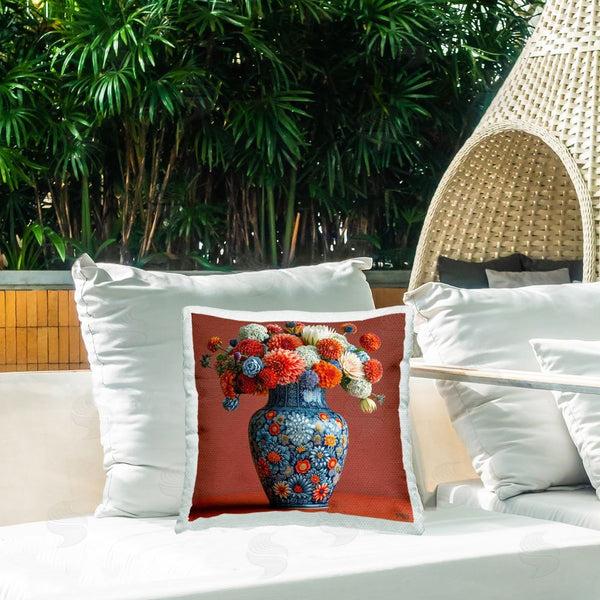 Stupell Industries Roozbeh Bahramali | Adorn Dahlia Bouquet Printed Throw Pillow