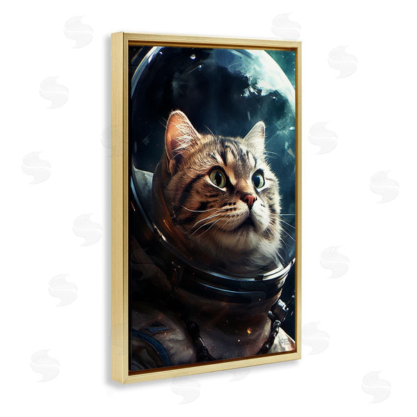 Stupell Industries Roozbeh Bahramali | Amazed Astronaut Cat