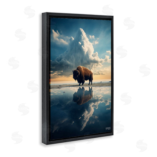 Stupell Industries Roozbeh Bahramali | Bison And Reflective Clouds