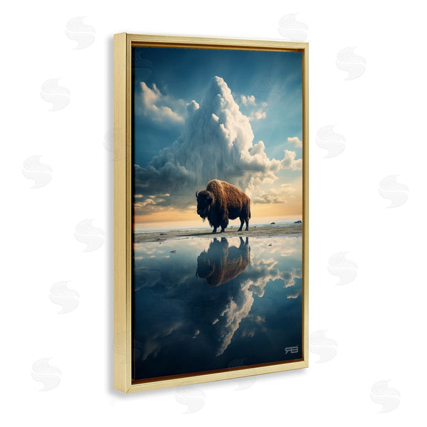 Stupell Industries Roozbeh Bahramali | Bison And Reflective Clouds