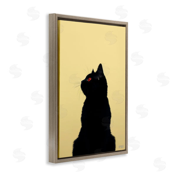 Stupell Industries Roozbeh Bahramali | Black Cat On Yellow