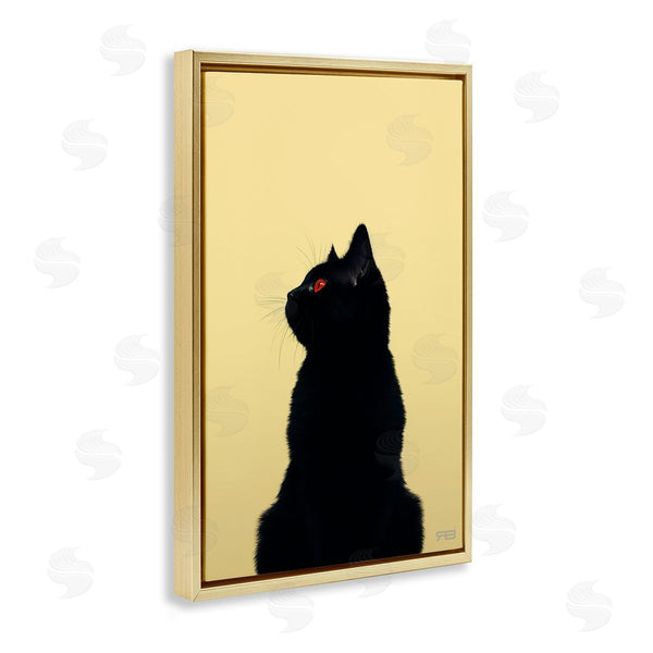 Stupell Industries Roozbeh Bahramali | Black Cat On Yellow