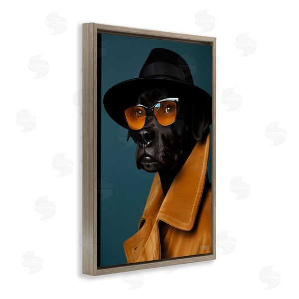 Stupell Industries Roozbeh Bahramali | Black Dog In Suit