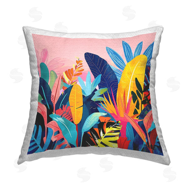 Stupell Industries Roozbeh Bahramali | Bold Tropical Jungle Leaves Printed Throw Pillow