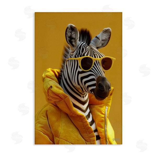 stupell industries Roozbeh Bahramali | Bold Zebra in Yellow