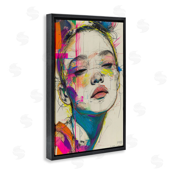 Stupell Industries Roozbeh Bahramali | Bright Sketch Visage