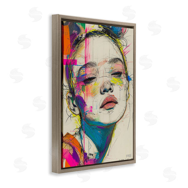 Stupell Industries Roozbeh Bahramali | Bright Sketch Visage