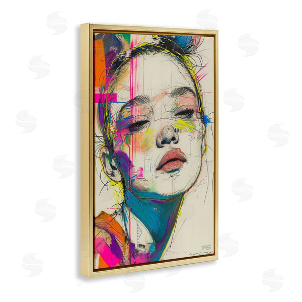 Stupell Industries Roozbeh Bahramali | Bright Sketch Visage