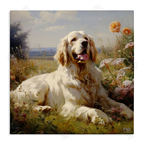 stupell industries Roozbeh Bahramali | Calm Golden Retriever Landscape