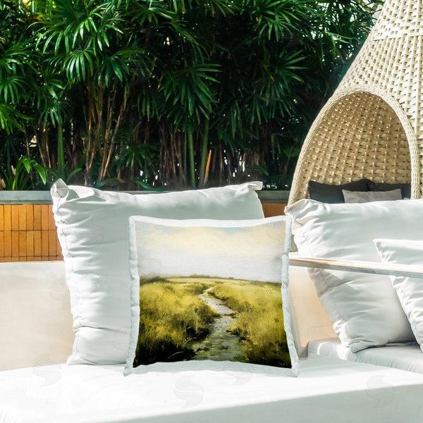 Stupell Industries Roozbeh Bahramali | Calming Horizon Stream Printed Throw Pillow