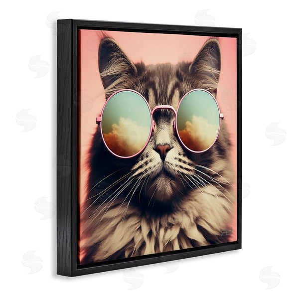 Stupell Industries Roozbeh Bahramali | Cat And Cloud Reflection Glasses