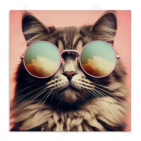 stupell industries Roozbeh Bahramali | Cat and Cloud Reflection Glasses