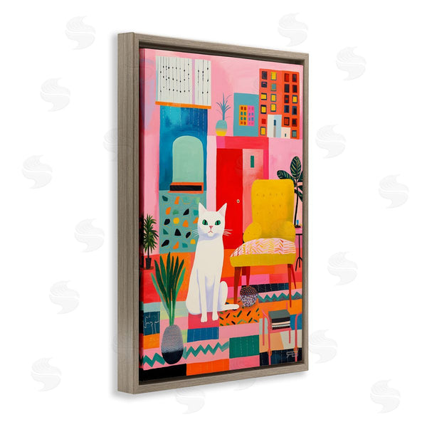 Stupell Industries Roozbeh Bahramali | Cat In Eclectic Interior