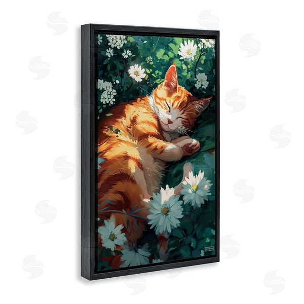 Stupell Industries Roozbeh Bahramali | Cat Sleeping In Meadow Wall Art