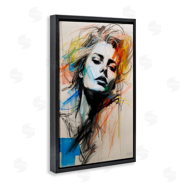 Stupell Industries Roozbeh Bahramali | Chaotic Sketch Portrait