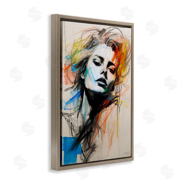 Stupell Industries Roozbeh Bahramali | Chaotic Sketch Portrait