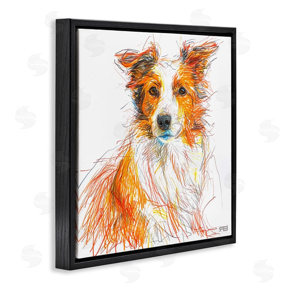 Stupell Industries Roozbeh Bahramali | Collie Dog Sketch Style