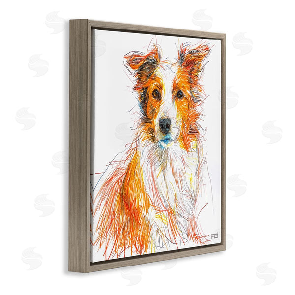 Stupell Industries Roozbeh Bahramali | Collie Dog Sketch Style