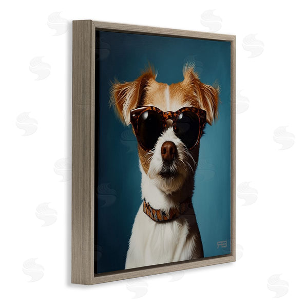 Stupell Industries Roozbeh Bahramali | Cool Dog On Blue