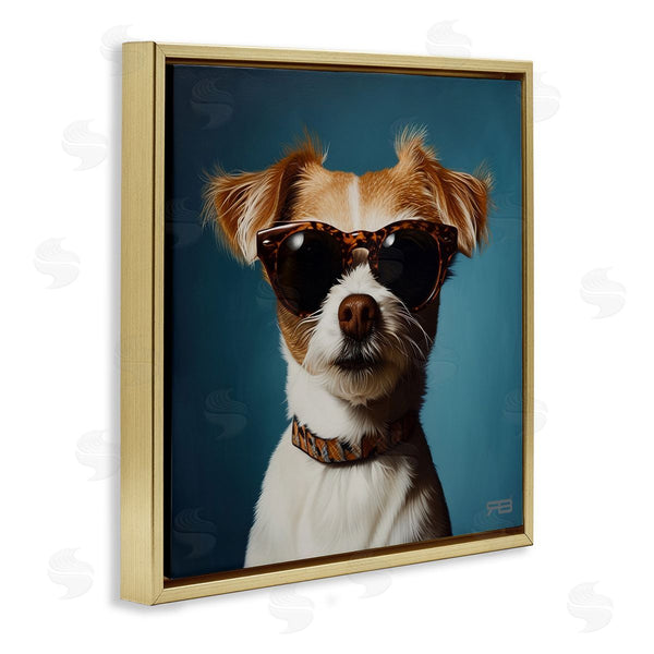 Stupell Industries Roozbeh Bahramali | Cool Dog On Blue