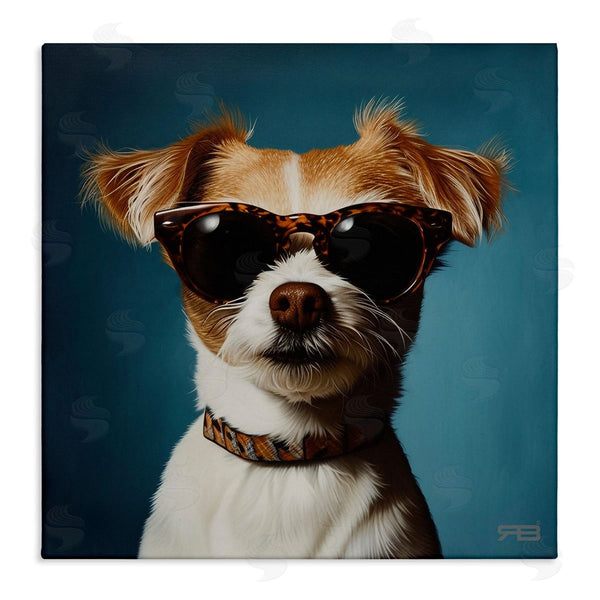 stupell industries Roozbeh Bahramali | Cool Dog on Blue