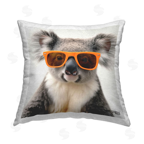 Stupell Industries Roozbeh Bahramali | Cool Koala & Glasses Printed Throw Pillow