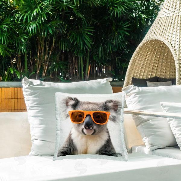 Stupell Industries Roozbeh Bahramali | Cool Koala & Glasses Printed Throw Pillow