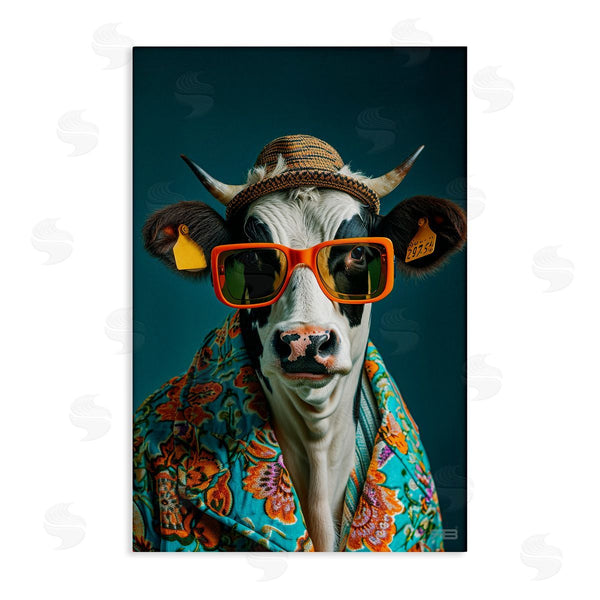 stupell industries Roozbeh Bahramali | Cool Trendy Cow