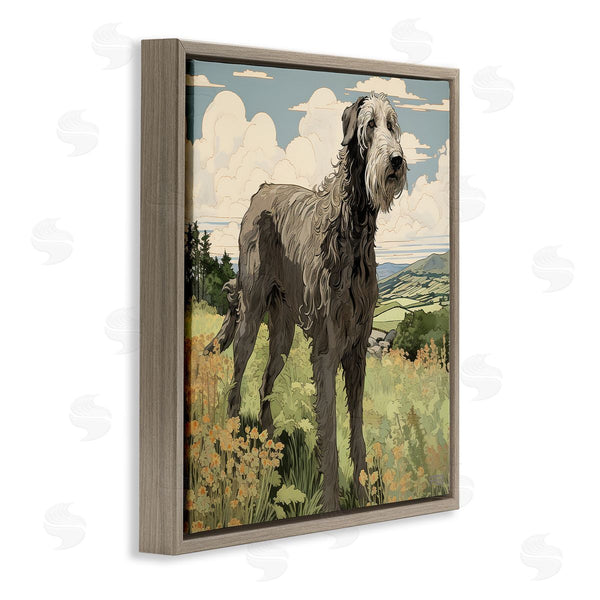 Stupell Industries Roozbeh Bahramali | Countryside Landscape Dog