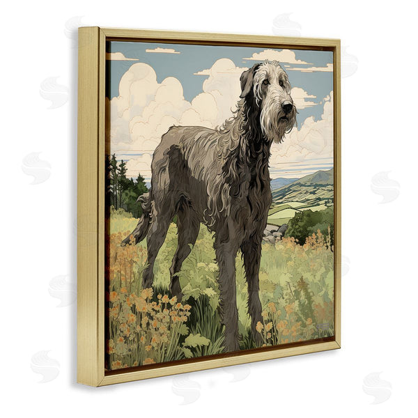 Stupell Industries Roozbeh Bahramali | Countryside Landscape Dog