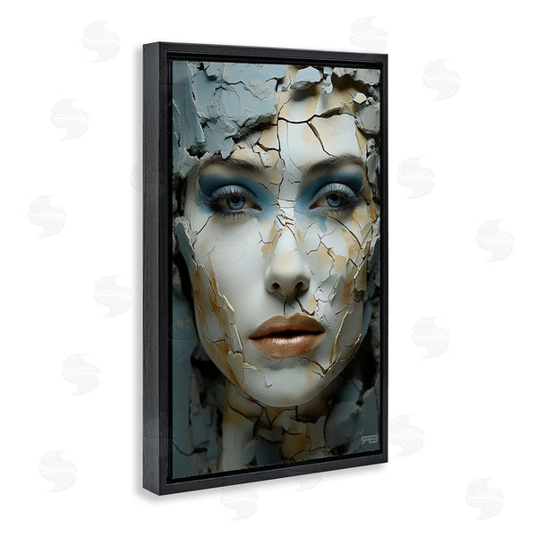 Stupell Industries Roozbeh Bahramali | Cracked Face Abstraction
