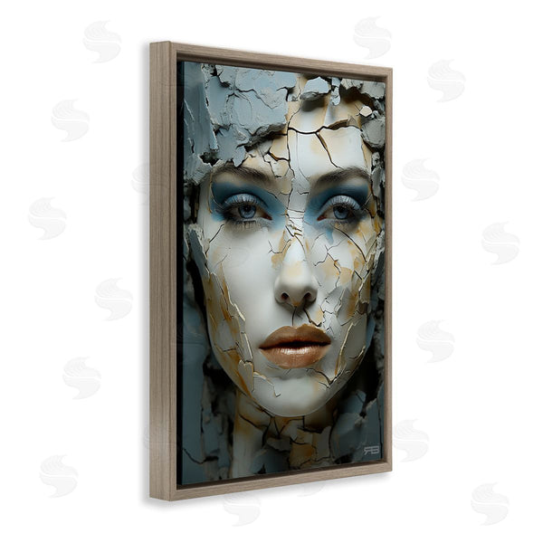 Stupell Industries Roozbeh Bahramali | Cracked Face Abstraction