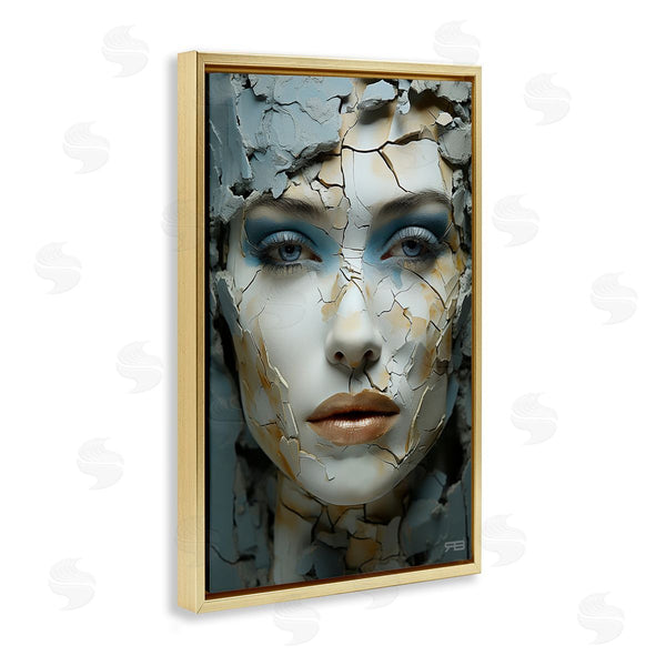 Stupell Industries Roozbeh Bahramali | Cracked Face Abstraction