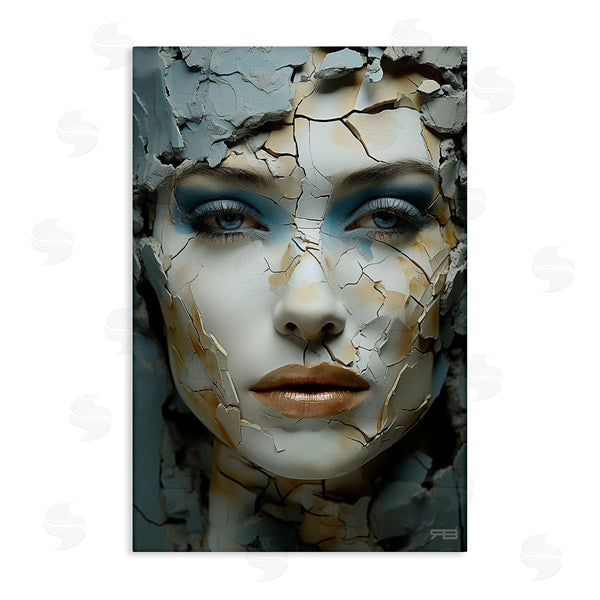 stupell industries Roozbeh Bahramali | Cracked Face Abstraction