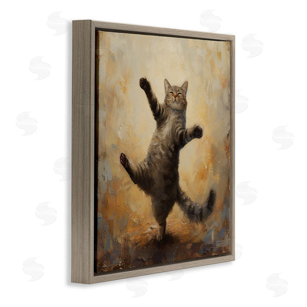 Stupell Industries Roozbeh Bahramali | Dancing Tabby Cat