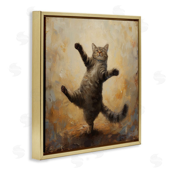 Stupell Industries Roozbeh Bahramali | Dancing Tabby Cat