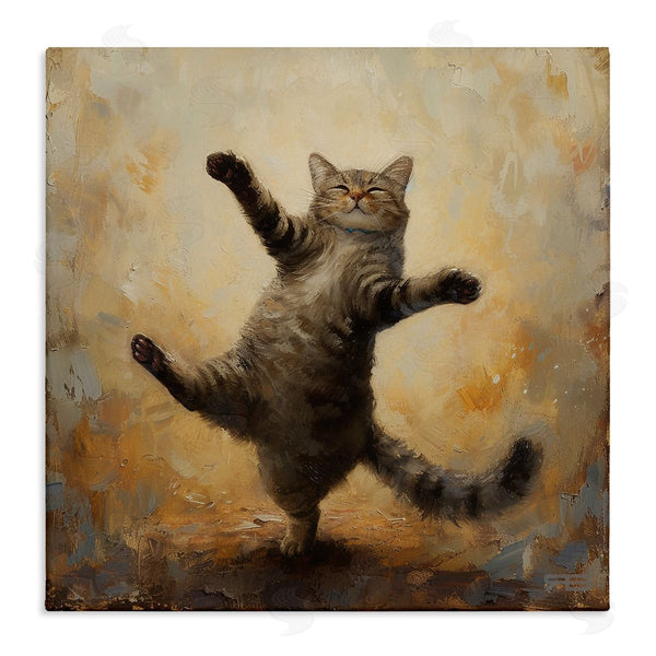 stupell industries Roozbeh Bahramali | Dancing Tabby Cat