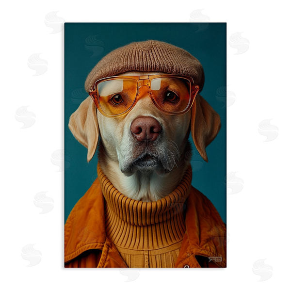 stupell industries Roozbeh Bahramali | Dog in Knit Fashion