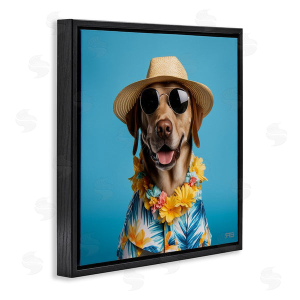 Stupell Industries Roozbeh Bahramali | Dog With Aloha Shirt
