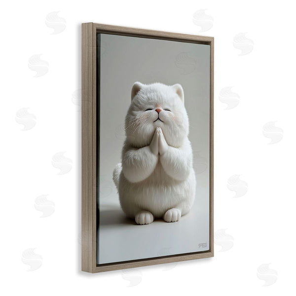 Stupell Industries Roozbeh Bahramali | Fluffy Praying Cat