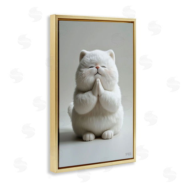 Stupell Industries Roozbeh Bahramali | Fluffy Praying Cat