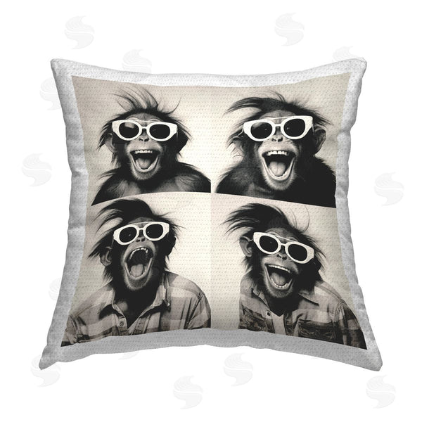 Stupell Industries Roozbeh Bahramali | Fun Sunglasses Monkey Printed Throw Pillow