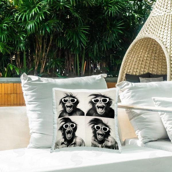 Stupell Industries Roozbeh Bahramali | Fun Sunglasses Monkey Printed Throw Pillow