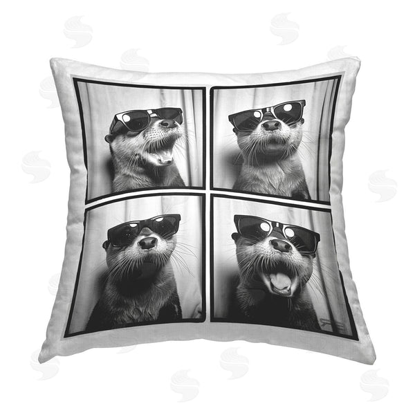 stupell industries Roozbeh Bahramali | Fun Sunglasses Otter Printed Throw Pillow