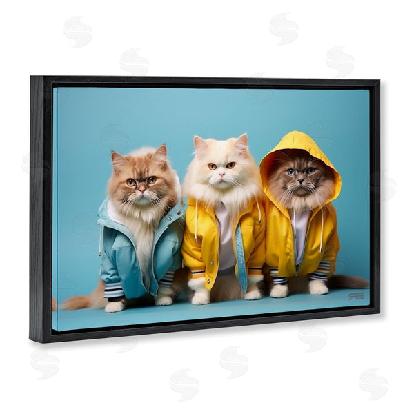 Stupell Industries Roozbeh Bahramali | Funny Stylish Cats