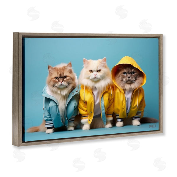 Stupell Industries Roozbeh Bahramali | Funny Stylish Cats