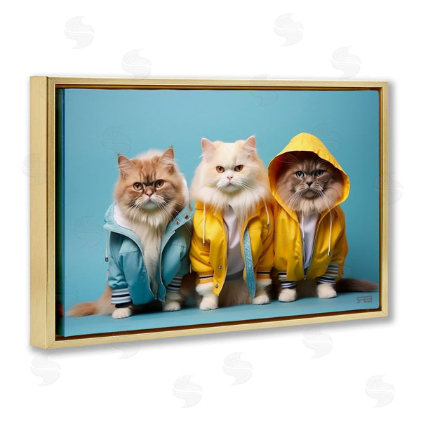 Stupell Industries Roozbeh Bahramali | Funny Stylish Cats