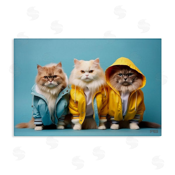 stupell industries Roozbeh Bahramali | Funny Stylish Cats