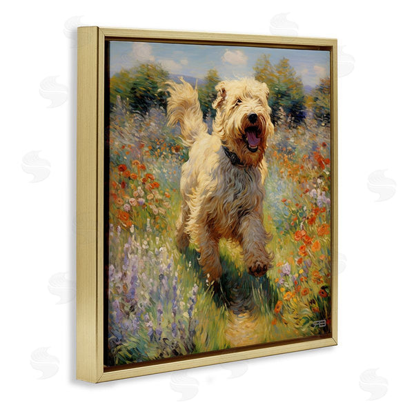 Stupell Industries Roozbeh Bahramali | Happy Running Terrier Dog